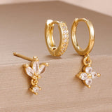 Gemma Floral Crystal Earring Set