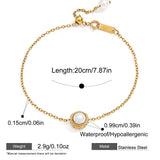 Pearl & Zircon Minimalist Bracelet
