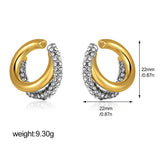 Cubic Zirconia Ear Cuff Earrings