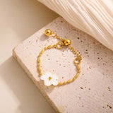 Dainty Gold Flower Jewelry Set