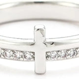 CZ Cross Stacking Ring