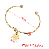 Birthstone Initial Bangle Bracelet