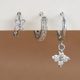 Bloom Crystal Drop Earring Set