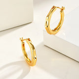 Gold Geometric Hoop Earrings