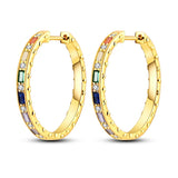 Sterling Silver Charm Hoop Earrings