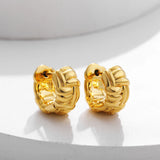 Twist Woven Mini Hoop Earrings