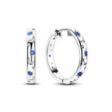 Sterling Silver Charm Hoop Earrings