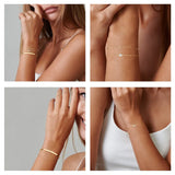 14K Gold-Plated Stackable Bracelet Set (3-Piece)