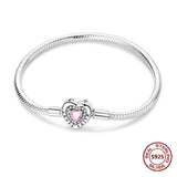 Sterling Silver Zirconia Charm Bracelet