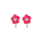 Enamel Flower Stud Earrings