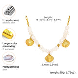 Gold Seashell Pendant Necklace