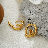 Round Spiral Hoop Earrings