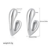 Glossy Heart Statement Earrings