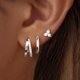 Aurora Double Circle Huggies