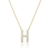 Zircon Letter Choker Necklace