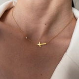 Vintage Gold Cross Pendant Necklace