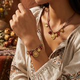 Bohemian Woven Rope Necklace & Bracelet Set