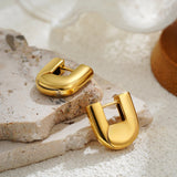 Minimalist Chunky U-Shape Hoops