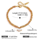 Natural Stone Star & Heart Beaded Bracelet
