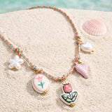 Boho Ceramic Tulip Necklace