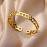 Gold Cuff Bangle Bracelet