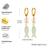 Ocean Fish & Shell Drop Earrings