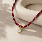 Zircon Teardrop Rope Necklace