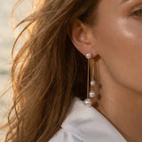 Luxury Pearl Tassel Dangle Earrings