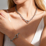 Heart Clasp Curb Chain Choker