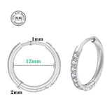 Huggie Hoop Earrings with Cubic Zirconia