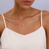Petite Bubble Initial Charm Necklace