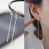 Black Tassel Drop Earrings