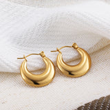 Thick Textured Geometric Circle Hoops