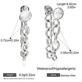 CZ Zircon Chain Dangle Earrings