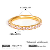 Colorful Cubic Zirconia Stackable Ring Set