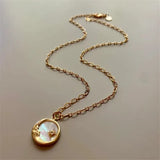 Sun & Moon Coin Pendant Necklace