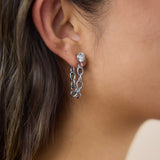 CZ Zircon Chain Dangle Earrings