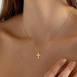 Petite Cross Choker Necklace