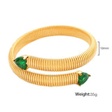 Punk Thick Gold Elastic Cuff