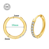 Huggie Hoop Earrings with Cubic Zirconia