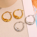 Crescent Moon Hoop Earrings