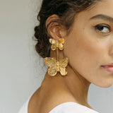 Gold Butterfly Waterproof Earrings