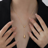 Double Waterdrop Y-Necklace