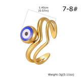 Gold Evil Eye V-Ring