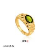 Oval Zircon Stackable Ring