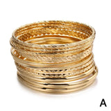 Cuban Chain Bracelet Set (12-Piece)