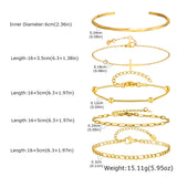 Stackable Chain Bracelet Set (5-Piece)