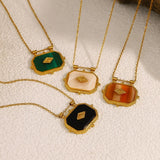 Geometric Acrylic Pendant Necklace
