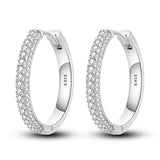 Sterling Silver Charm Hoop Earrings