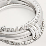Silver Three-Layer Stackable Ring